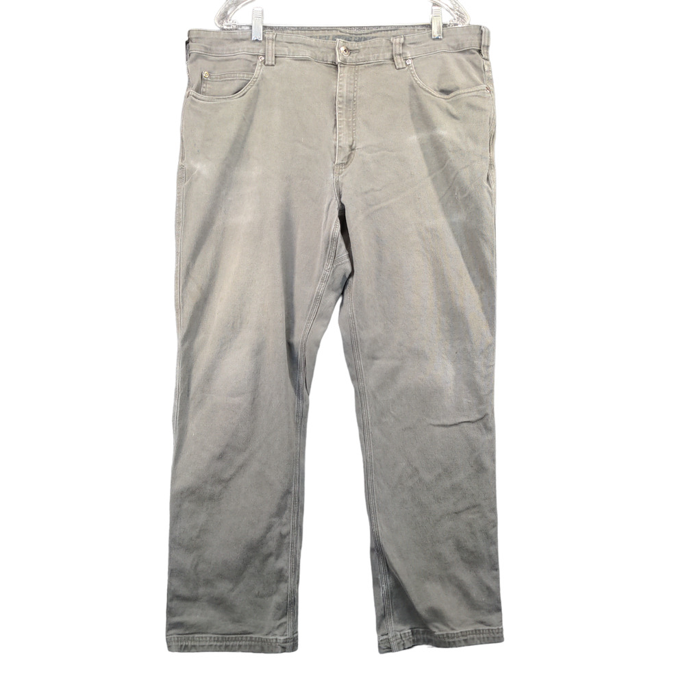 Duluth Trading Co. Flex Fire Hose Straight Leg Pants Mens 42x32 Gray Workwear
